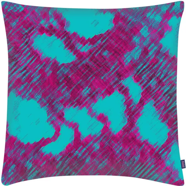 Aaizi velours sierkussen Nyons Fuchsia Jade - 50x50 cm