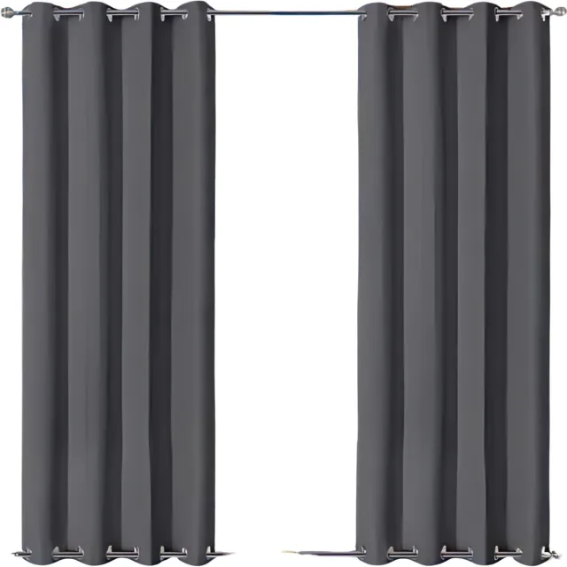 Bolt Edge Waterdicht buitengordijnen - Winddicht en verduisterend - Voor Overkapping, Tuinterras, Gazebo en Pergola - Thermisch Geïsoleerd - Donkergrijs 140x213cm