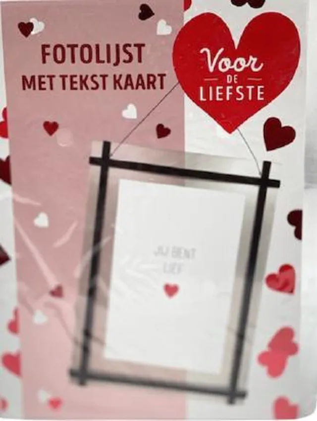DP Factory Fotolijst met kaartje 14 x 9 cm met tekst kaart voor de liefste Transparant
