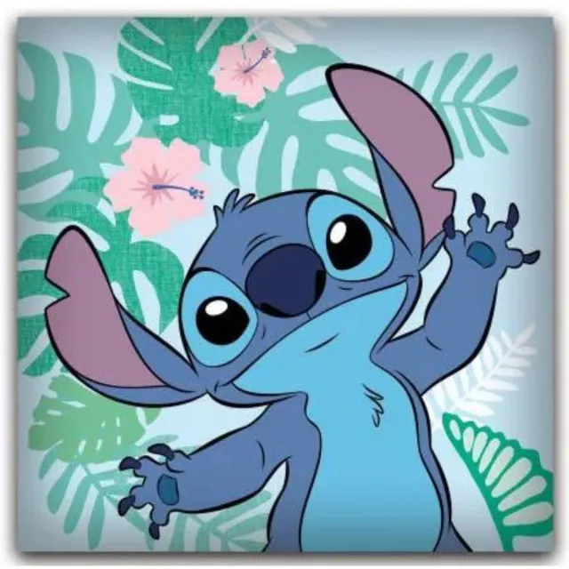 Lilo & Stitch Disney Lilo & Stitch Sierkussen 35x35cm - Stitch Kussen met Afneembare Hoes Blauw