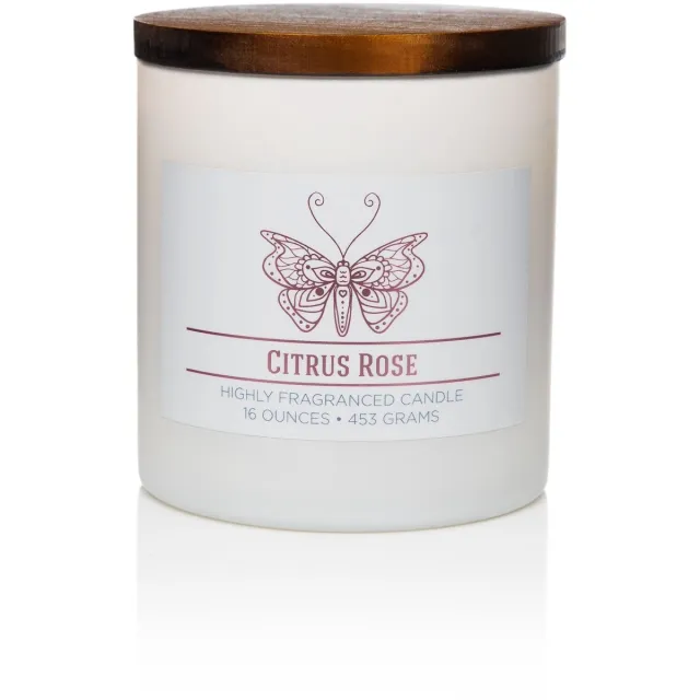 Colonial Candle WELLNESS CANDLE CITRUS ROSE Wit