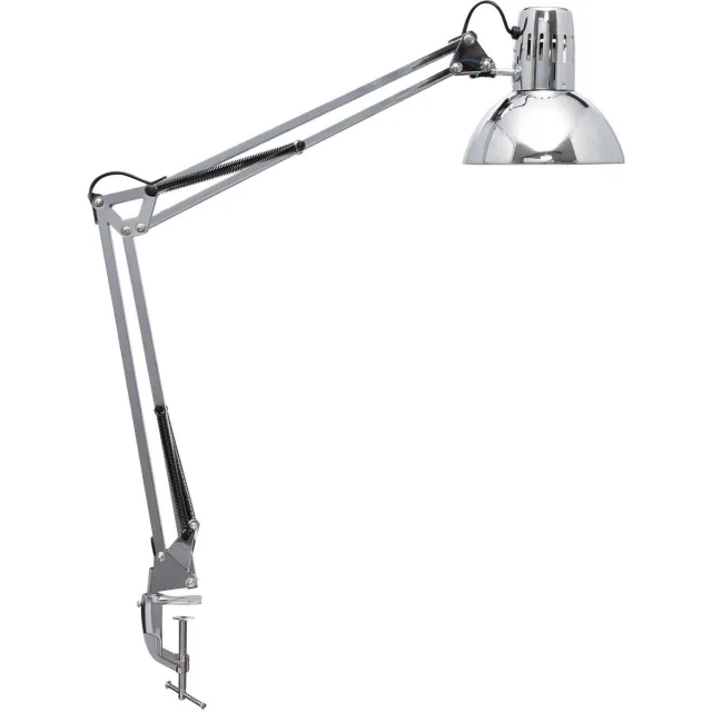 Maul MAULstudy Bureaulamp - Metaal - Zilver - E27 Fitting - Kantelbare Arm - Tafellamp