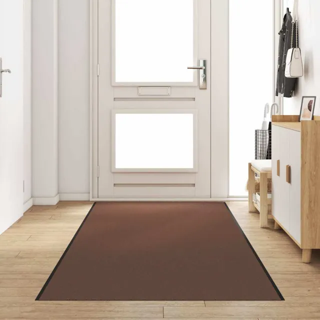 vidaXL Deurmat Bruin en zwart 120 x 350 cm 100% Polyamide