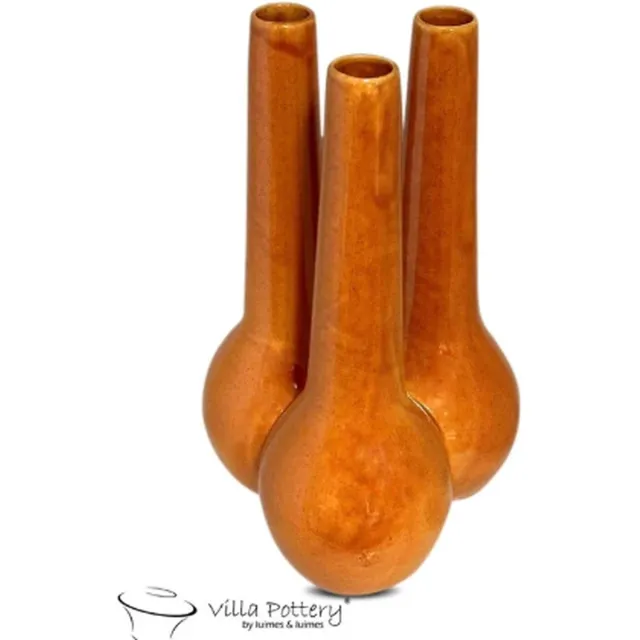 Irishflowers Vaas - Villa Pottery - Decoratie - Woondecoratie - Keramiek - Flowerpower 4_1 Orange Reactive