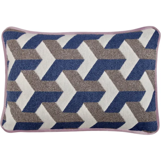 Raaf sierkussen-hoes Block blauw 35x50 cm