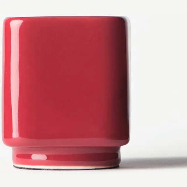 HEMA Kandelaar ⌀5x5cm Kub keramiek rood (rood)