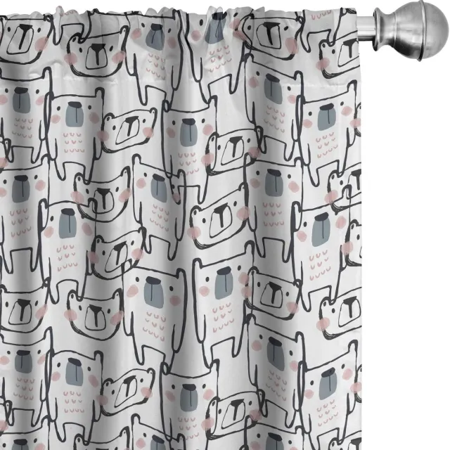 ABAKUHAUS Gordijnen – 2-delige set 75x245 cm – microvezel multikleurig Mehrfarbig