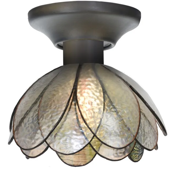 Coloured by Art Tiffany Plafonnière Sparkling Pioenroos - Art Deco Trade Transparant