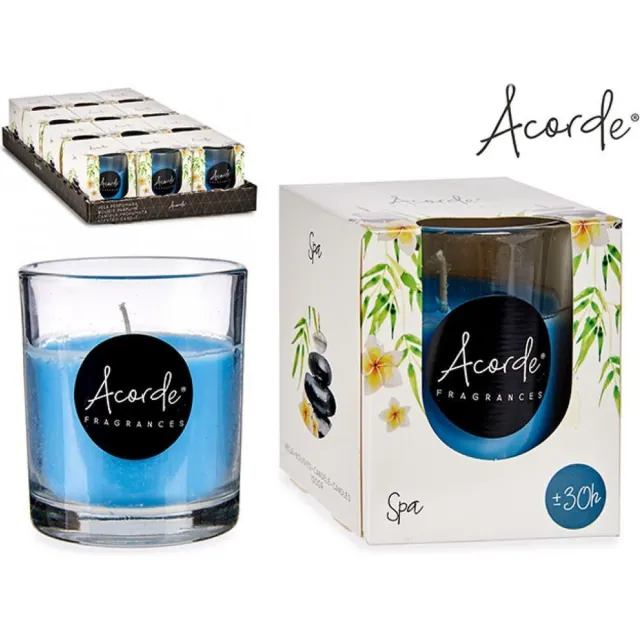 Acorde Geurkaarsenset 2 stuks - SPA + OCEAAN - in glas - 30u blauw