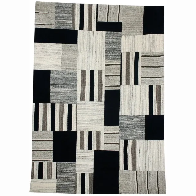 Dutch XXL Kelim Vloerkleed | Tapijt | Radical | Patchwork | Grijs/Multi | 80x150 cm