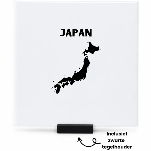 Hacebo Japan tegeltje met tegelhouder - Piloot - toeristen - tegeltjes met tekst - Japan cadeau - beste land - Leuk cadeau voor je Vriend om te geven - spreuktegels - 15x15 CM Wit