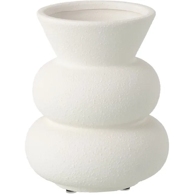 J-Line vaas Kegel - keramiek - wit