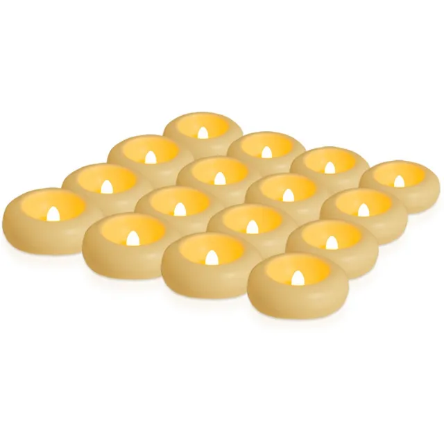 Flintry LED-theelichten 24-delige set – vlamloze LED kaarsen - flikkerend licht - LED Waxinelichtjes – werkt op batterijen – warm wit licht 24 stuks