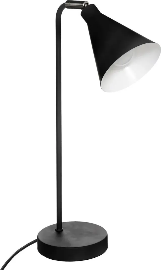 Atmosphera Tafellamp - bureaulampje - Arena - metaal - zwart - H45 cm - Leeslampje