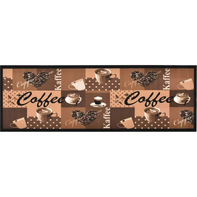 vidaXL Keukenmat wasbaar Coffee 60x180 cm bruin Meerkleurig