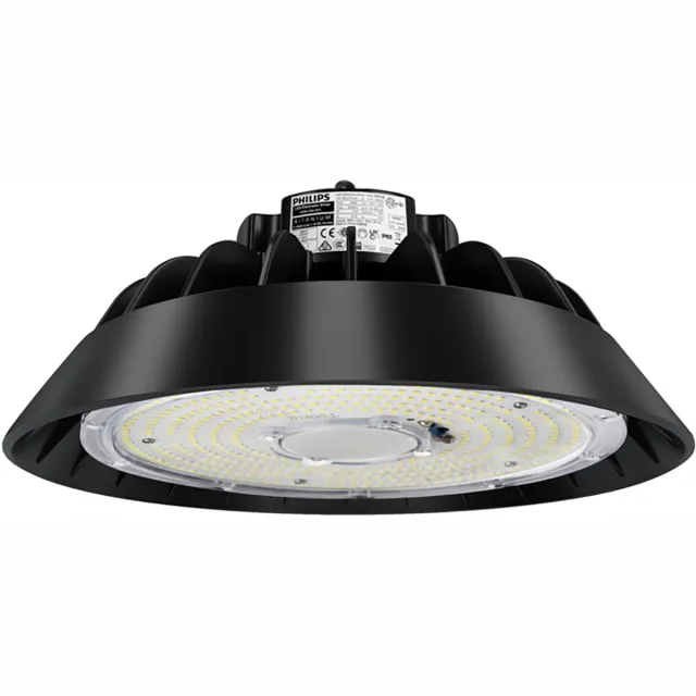 Qualu LED UFO High Bay Premium - Rimo Prem - 240W - High Lumen 150 LM/W - Magazijnverlichting - Dimbaar - Waterdicht IP65 - Natuurlijk Wit 4000K - Aluminium - Philips Driver Zwart