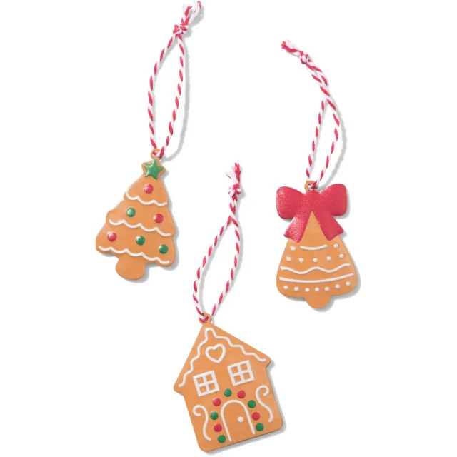 HEMA Mini kersthangers glas - 3 stuks (lichtbruin)