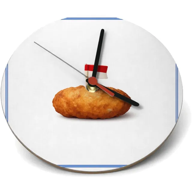 Mr Cadeautjes Klok rond Ø 19 - design Grappige eetbare trots met een enkel centraal voedselobject | cadeau Wit