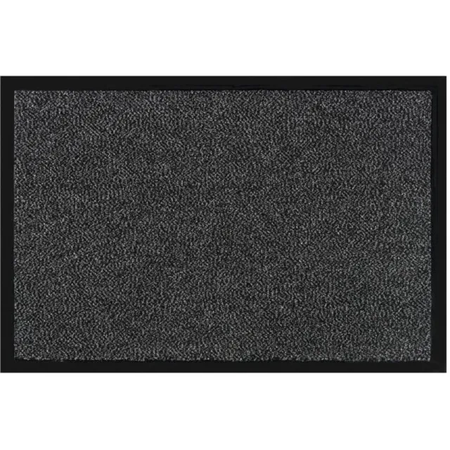 123deurmatten.nl Schoonloopmat Shannon antraciet 45x75cm - Velours - Met rand - Antislip - Voor binnen