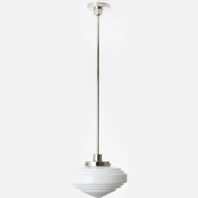 Coloured by Art Hanglamp Deco Punt 20's Nikkel - Art Deco Trade