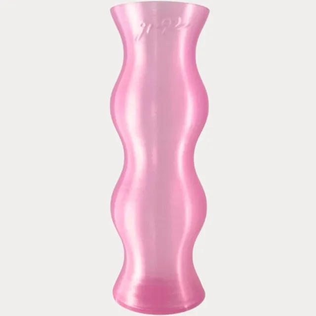 Ninetyoneninetytwo 91-92 Surgery Vaas - Roze vaas - Smalle vaas - 3D geprinte vaas - Platte vaas - 100% gerecycled plastic - Vaas Smal