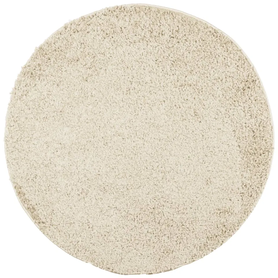 vidaXL Vloerkleed PAMPLONA shaggy hoogpolig modern Ø 160 cm goudkleur, foto 3