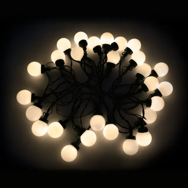 ABC-Led LED kerstverlichting - Warm witte bolletjes - 30 stuks - 9 meter - Koppelbaar