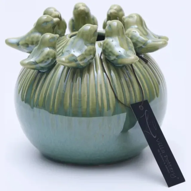 Villa Pottery Little Bird 1_2 Groen 16 x 16 x 13