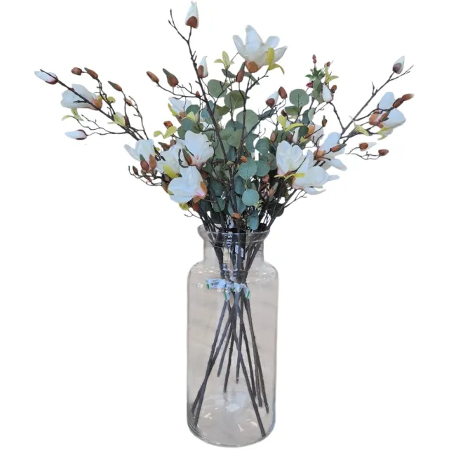 Hakbijl Glass stijlvolle bloemenvaas - glas - transparant - 55 x 21 cm - modern