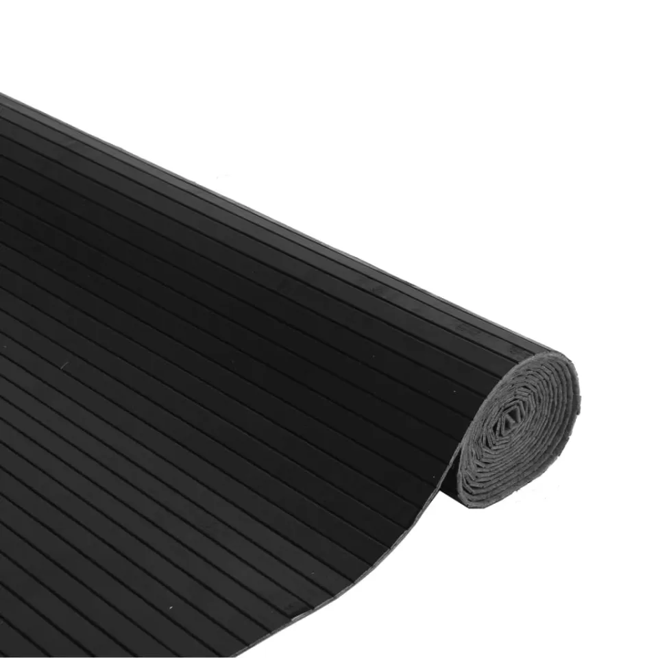 vidaXL Vloerkleed rechthoekig 80x200 cm bamboe zwart, foto 4