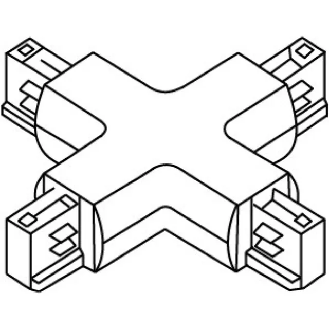 Fantasia TRACK 3-fase X-connector wit - Flexibele aansluitmogelijkheden voor verlichting