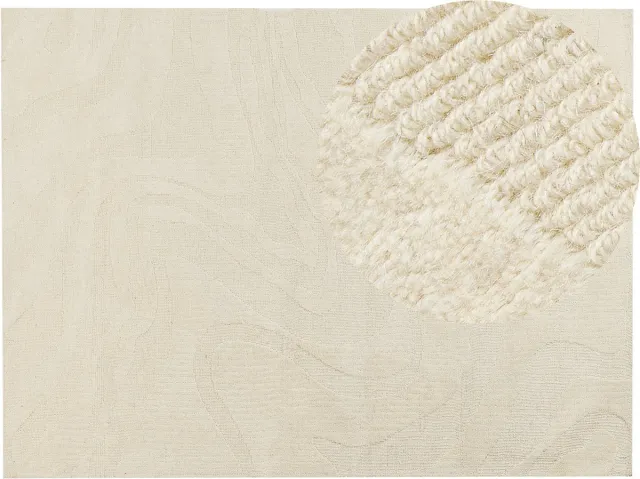 Beliani SASNAK - Vloerkleed - Beige - 300 x 400 cm - Wol