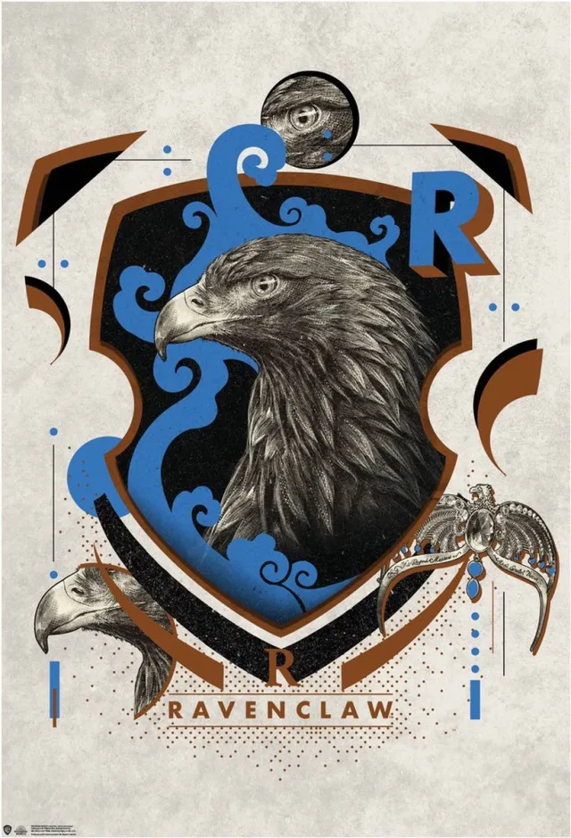 Harry Potter Ravenclaw-poster 2, veelkleurig Multicolor