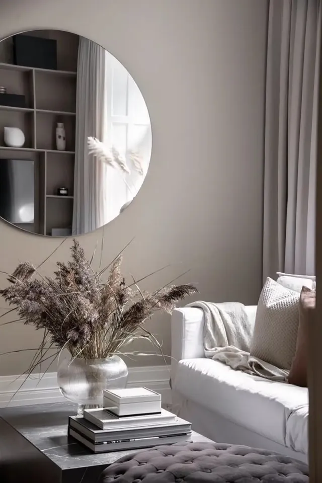 Nordic Style® Ronde spiegel 100x100cm - Frameloos - Scandinavische Spiegels - Cirkel - Zonder lijst - Randloos - Frameloos - Wandspiegel - Badkamerspiegel - Gangspiegel - Wand - Gang - Badkamer Naturel