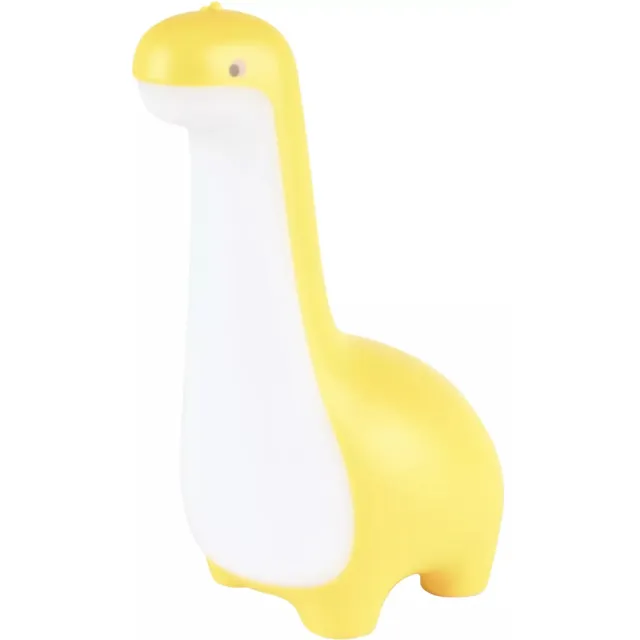 Benson Nachtlamp dinosaurus dimbaar oplaadbaar geel - 12,5x 7,8x 18 cm - 3 W - ABS + PS +