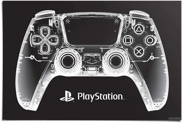 Reinders Poster PS Controller - 61 x 91,5 - Papier - REINDERS Zwart-Wit