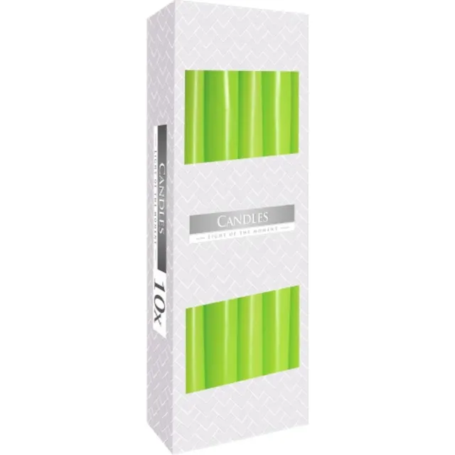 Cosy & Trendy Spitskaarsen - Ø 2.3 cm x 24.5 cm - Groen - Set-10 - 7 Branduren