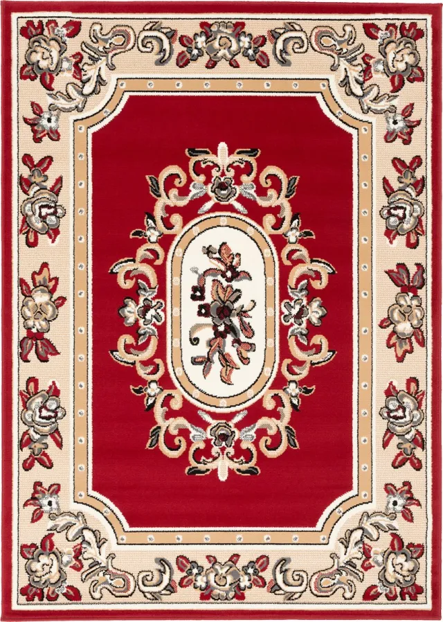 Pergamon Oriëntaals Velours Tapijt Trendline Rood
