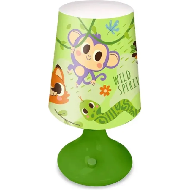 Animals Dieren het bos in, mini LED-lamp Groen