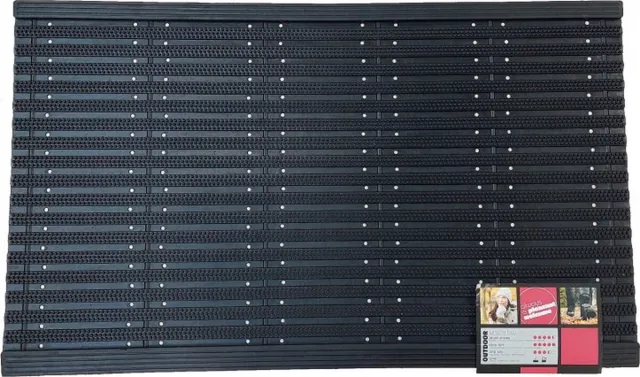 MD-Entree MD Entree - Deurmat - Rubbermat - Onyx - 45 x 75 cm Zwart