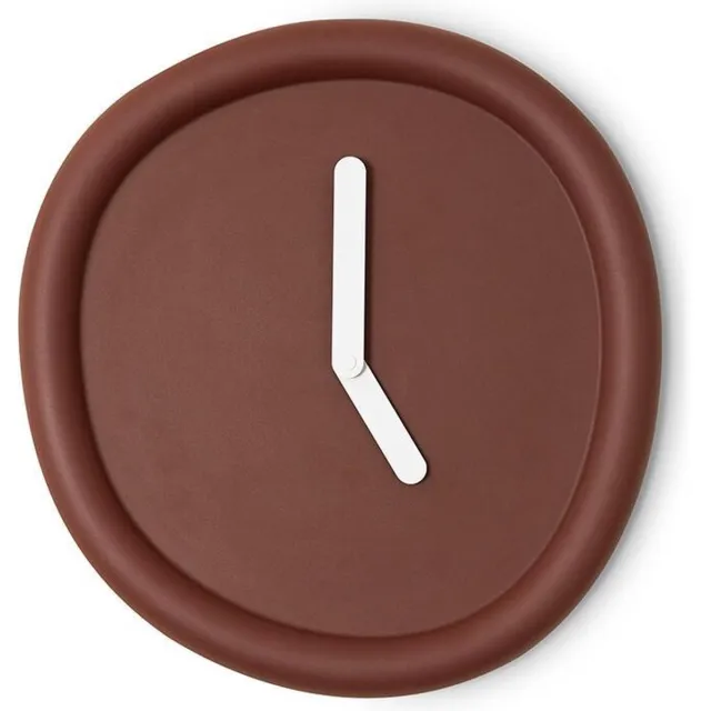 Werkwaardig Ronde Klok Dieprood / Round Clock Deepred - Design klok Werkwaardig