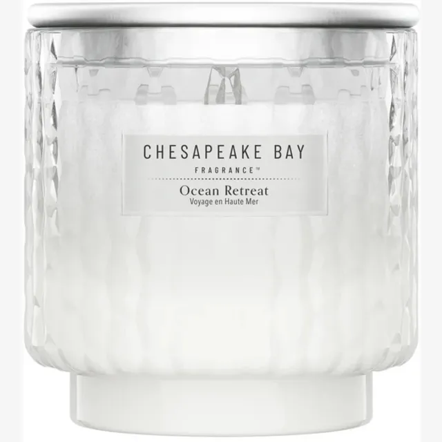 Chesapeake Bay Fragrance - Ocean Retreat Large Geurkaars - 45 branduren Wit