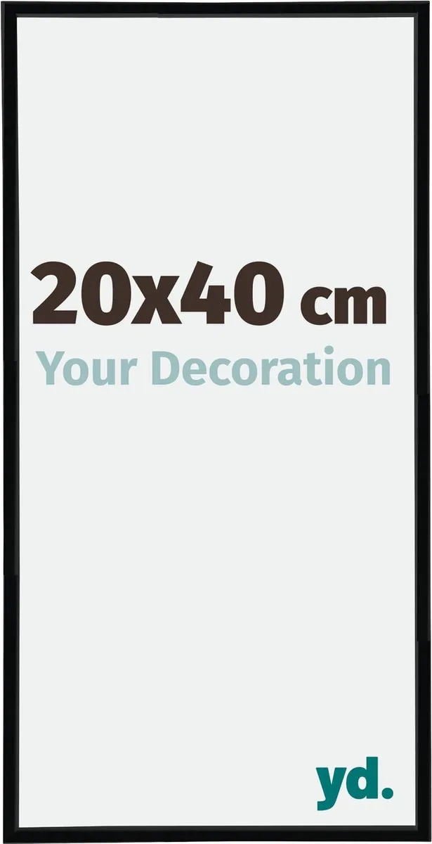 yd. Your Decoration - Fotolijst 20x40 cm - Kunststof - Zwart Hoogglans - Annecy