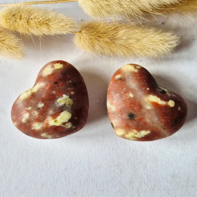 Moonlight Gemstones Edelsteen Bol Hartje Zaksteen 3-4cm – Sesame Stone Meerkleurig