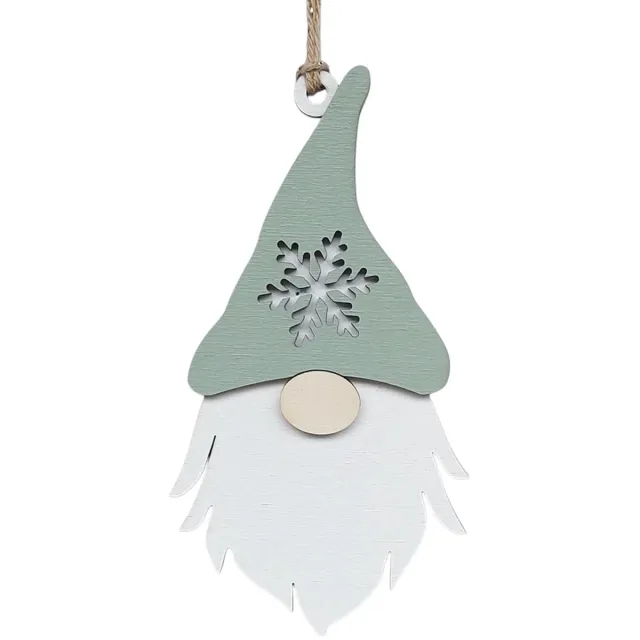 76%ANDERS Kersthanger Ornament - Gnoom - L - Groen - Kerst kabouter - Hout - Duurzaam - Handgemaakt NL