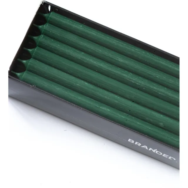 Branded by Dinerkaarsen - Kaarsen - 28 cm - Groen - 18 stuks - 10 branduren