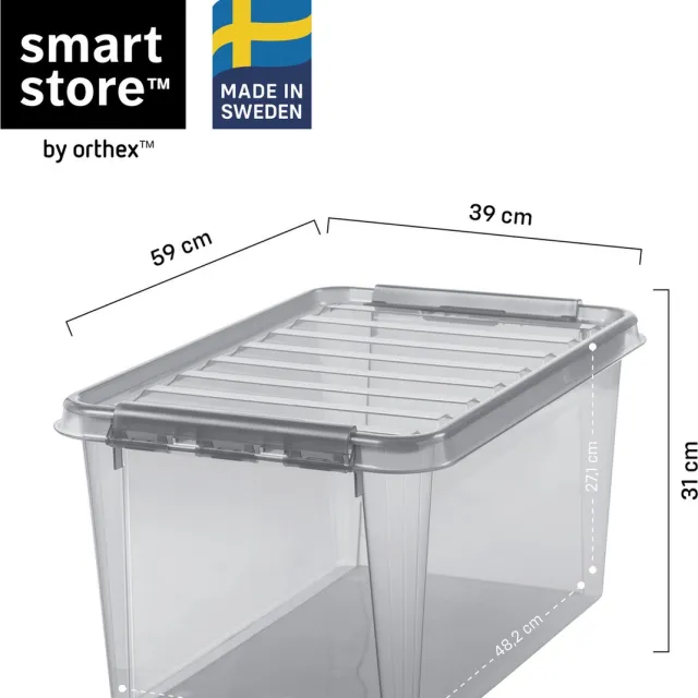 SmartStore Colour 46 Opbergbox 46 liter - Polypropyleen - Grijs