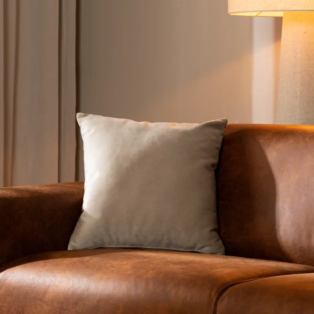 Bronx71 Sierkussen Anna velvet beige 45 x 45 cm Taupe, Beige