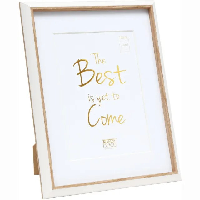 Deknudt Frames fotolijst S46WG1 P1 - wit/naturel - 13x18 / 18x24 cm