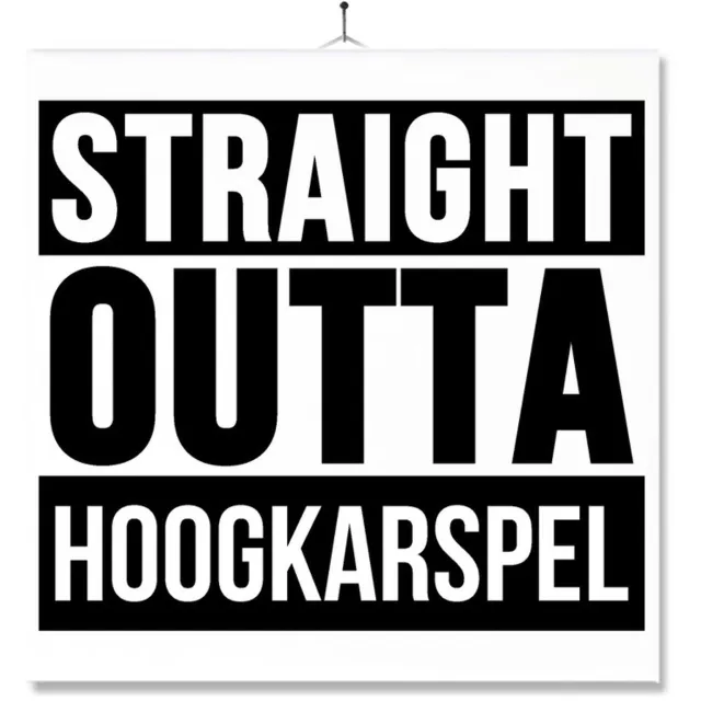 MC Living Tegel Met Opdruk | Geschenk | Wc | Toilet | Straight Outta Hoogkarspel Multi-Color